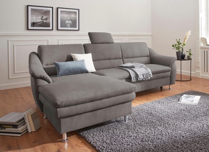 SIT&MORE, sit&more Ecksofa, sit&more Ecksofa »Cardoso L-Form« mit Federkern, wahlweise mit Bettfunktion
