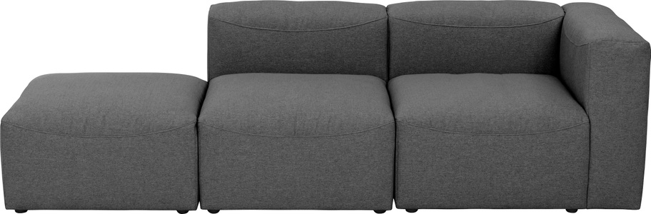 MAX WINZER, Max Winzer® 2-Sitzer »Lena«, (Spar-Set, 3 St.), Sofa-Set 06 aus 3 Sitz-Elementen, individuell kombinierbar, Max Winzer Ottomane in anthrazit , Lena , Textil , Uni , 250x73x100 cm , Typenauswahl, Rücken echt , 001775007726