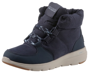 Skechers, Skechers Winterboots »GLACIAL ULTRA-TREND UP«, mit auffälliger Schaftpolsterung, Skechers Glacial Ultra Damen Boot Blau