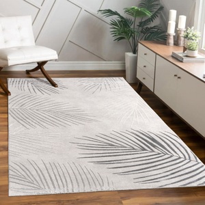 Paco Home Teppich »Tuana 218«, rechteckig, Kurzflor, modernes Blätter Design, Hoch-Tief-Struktur, Wohnzimmer
