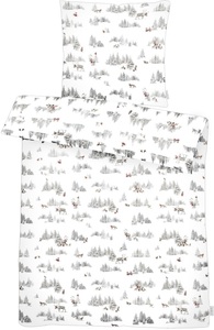 APELT Bettwäsche »Lasse«, modisch-romantische winterliche Landschaft im Chalet-Stil