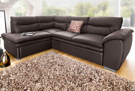 Cotta, COTTA Ecksofa, wahlweise mit Bettfunktion und Bettkasten, COTTA Ecksofa »Leandra L-Form«, wahlweise mit Bettfunktion und Bettkasten