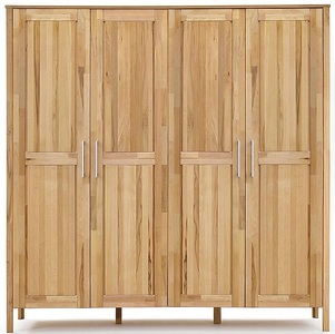 HOME AFFAIRE, Home affaire Kleiderschrank »Modesty I«, aus massivem Kernbuchenholt, in unterschiedlichen Breiten, mit und ohne Spiegel erhältlich, Home affaire Kleiderschrank »Modesty I«, aus massivem Kernbuchenholt, in unterschiedlichen Breiten