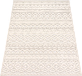 Paco Home Teppich »Cotton 231«, rechteckig, Uni-Farben, Hoch-Tief Effekt, boho, In- und Outdoor geeignet