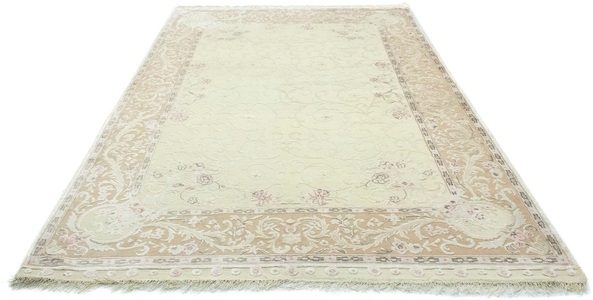 MorgenLand, morgenland Teppich »Designer Teppich handgeknüpft grün«, rechteckig, 7 mm Höhe, morgenland Teppich »Designer Teppich handgeknüpft grün«, rechteckig, 7 mm Höhe