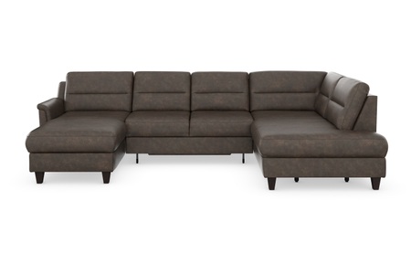 sit&more Wohnlandschaft »Farö«, inklusive Federkern, mit wengefarbenen Füssen, wahlweise mit Bettfunktion und Bettkasten