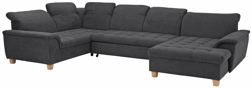 HOME AFFAIRE, Home affaire Wohnlandschaft »Lyla«, wahlweise mit Rückenfunktion und zusätzlich mit Bett + Bettkasten, Home affaire Wohnlandschaft »Lyla U-Form«, wahlweise mit Rückenfunktion und zusätzlich mit Bett + Bettkasten