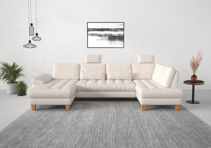 SIT&MORE, sit&more Wohnlandschaft, wahlweise mit Bettfunktion, Bettkasten, Sitztiefenverstellung, sit&more Wohnlandschaft »Westham U-Form«, wahlweise mit Bettfunktion, Bettkasten, Sitztiefenverstellung