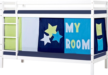 Hoppekids, Hoppekids Etagenbett, Liegefläche 90x200 cm, mit Textilset und wahlweise mit Matratze, 