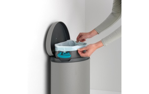 BRABANTIA, Brabantia Treteimer Silent FlatBack, Brabantia Mülleimer »Silent FlatBack CGrey«, 1 Behälter