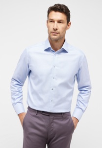ETERNA Mode GmbH, COMFORT FIT Hemd in mittelblau strukturiert, 