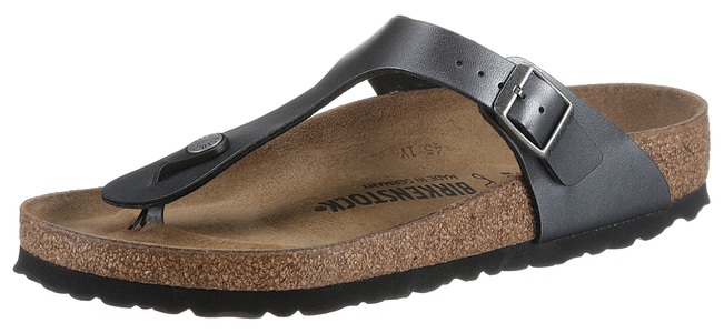 Birkenstock, Birkenstock Gizeh Zehentrenner Birko-Flor Normal Damen schwarz 2022 EU 37 (Regular) Zehentrenner, 