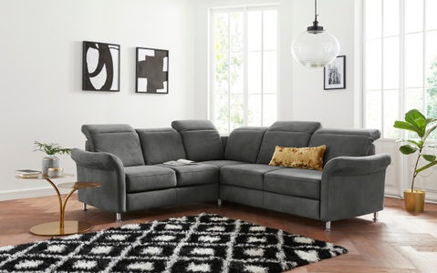 sit&more Ecksofa, inklusive Federkern, wahlweise mit Kopfteilverstellung, Bettfunktion und Schubladenstauraum