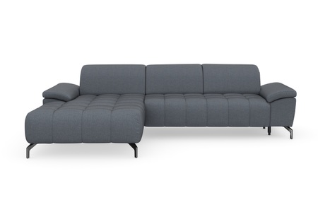 sit&more Ecksofa »Cool«, wahlweise mit Kopfteilverstellung und Vorziehsitz, motorisch, mit schwarzen Füssen