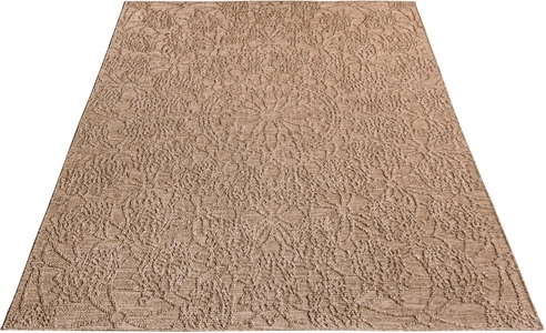 PACO HOME, Paco Home Teppich »Rimini 411«, rechteckig, Flachgewebe, Uni Farben, Hoch-Tief Effekt, In- und Outdoor geeignet, Paco Home Teppich »Rimini 411«, rechteckig, 4 mm Höhe, Flachgewebe, Uni Farben, Hoch-Tief Effekt, In- und Outdoor geeignet