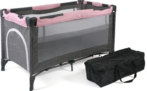 CHIC4BABY, CHIC4BABY Baby-Reisebett »Luxus, Melange Rosa«, inkl. Transporttasche, CHIC4BABY Baby-Reisebett »Luxus, Melange Rosa«, inkl. Transporttasche