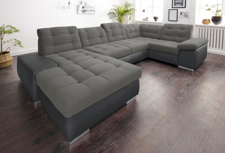 SIT&MORE, sit&more Wohnlandschaft, sit&more Wohnlandschaft »Ontario U-Form« XXL, wahlweise mit Bettfunktion