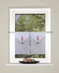 HOME WOHNIDEEN, HOME WOHNIDEEN Vorhang »ELG«, Fensterbilder Voile, HOME WOHNIDEEN Vorhang »ELG«, (2 St.), Fensterbilder Voile