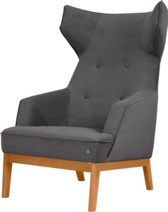 Tom Tailor, TOM TAILOR Ohrensessel »COZY«, im Retrolook, mit Kedernaht und Knöpfung, Füsse Buche natur, TOM TAILOR HOME Ohrensessel »COZY«, im Retrolook, mit Kedernaht und Knöpfung, Füsse Buche natur