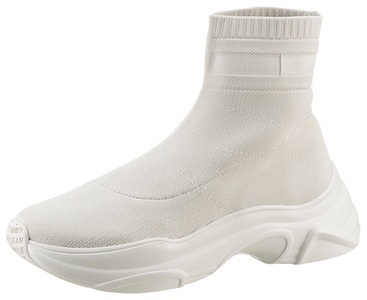 TOMMY JEANS, Tommy Jeans Schlupfboots »TOMMY JEANS SOCK BOOT MONOCOLOR«, mit sockenähnlichem Schaft, 