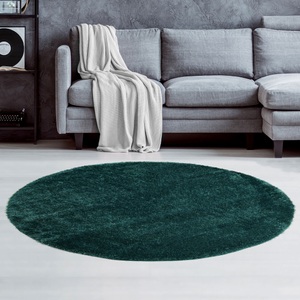 HOME AFFAIRE, Home affaire Hochflor-Teppich »Malin«, rund, my home Hochflor-Teppich »Malin«, rund, 43 mm Höhe, Uni-Farben, leicht glänzend, besonders flauschig durch Mikrofaser