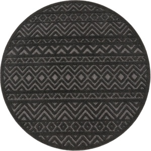 PACO HOME, Paco Home Teppich »Livorno 673«, rund, Uni-Farben, Scandi, Rauten Muster, Hoch-Tief Effekt, Outdoor geeignet, Paco Home Teppich »Livorno 673«, rund, 14 mm Höhe, Uni-Farben, Scandi, Rauten Muster, Hoch-Tief Effekt, Outdoor geeignet