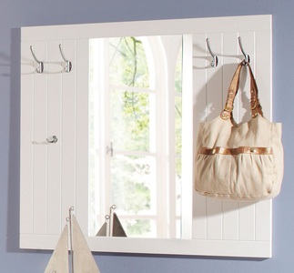 HOME AFFAIRE, Home affaire Garderobenpaneel »Nekso«, mit Spiegel, Home affaire Garderobenpaneel »Nekso«, mit Spiegel, Breite 116 cm, aus MDF oder Massivholz, FSC