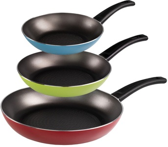 undefined, VERY TITAN® Pfannenset 3-teilig, VERY TITAN Pfannen-Set »Very Titan«, Aluminium, (Set, 3 tlg., je 1 Pfanne Ø 20/24/28 cm, H: 4,4/4,6/5,1 cm, - 0,9/1,3/2,2 l), Induktion