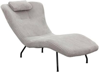 mutoni casual, Relaxliege Texturstoff hellgrau, Relaxliege Texturstoff hellgrau