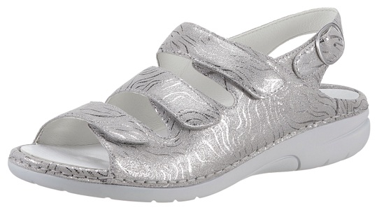 Waldläufer, Waldläufer Riemchensandale »GUNNA«, in Metallic-Optik, G-Weite, 