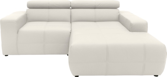 DOMO collection, DOMO collection Ecksofa »Brandon«, Mit Kopfteilverstellung, auch in Leder, DOMO collection Ecksofa »Brandon kleine Ausführung B/T/H: 214/100/80 cm«, Mit Kopfteilverstellung, auch in Leder und Cord, L-Form