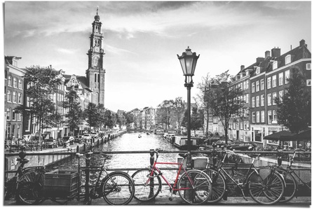 Reinders!, Reinders! Poster »Die Grachten von Amsterdam Brücke - Fahrrad - Stadt - Die Niederlande«, (1 St.), Reinders! Poster »Die Grachten von Amsterdam Brücke - Fahrrad - Stadt - Die Niederlande«, (1 St.)