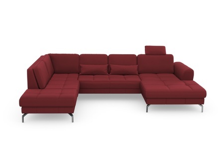 sit&more Wohnlandschaft »Bendigo V«, inklusive Sitztiefenverstellung, Bodenfreiheit 15 cm, wahlweise in 2 unterschiedlichen Fussfarben