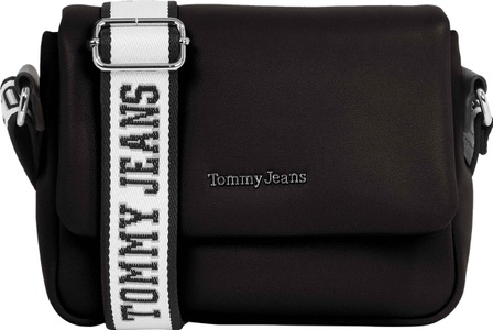 TOMMY JEANS, Tommy Jeans Umhängetasche »TJW CITY GIRL FLAP CROSSOVER«, mit Markenlogo auf dem Schulterriemen, 