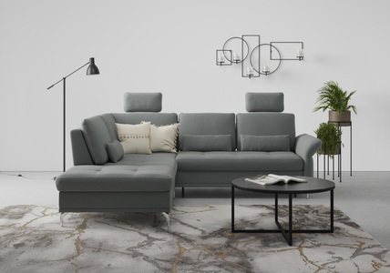 INOSIGN, INOSIGN Ecksofa »Palm Beach«, Federkern, mit Sitztiefenverstellung, wahlweise mit Bettfunktion, Bettkasten und Armteilverstellung, INOSIGN Ecksofa »Palm Beach L-Form«, Federkern, mit Sitztiefenverstellung, wahlweise mit Bettfunktion