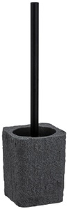 Wenko, Wenko - WC-Garnitur Villata Grau, WC-Bürstenhalter, WENKO WC-Garnitur »Villata Grau«, 1 St., aus Polyresin (Kunststein)