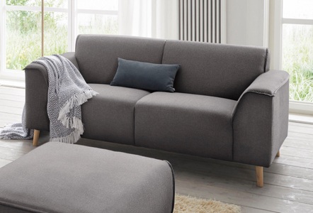 ANDAS, andas 2-Sitzer »Janek«, mit Federkern und Keder in scandinavischem Design, andas 2-Sitzer »Janek«, mit Federkern und Keder in scandinavischem Design
