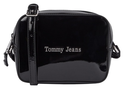 TOMMY JEANS, Reporter Bag Damen Black ONE SIZE, Tommy Jeans Mini Bag »TJW MUST CAMERA BAG PATENT PU«, Handtasche Damen Tasche Damen Schultertasche