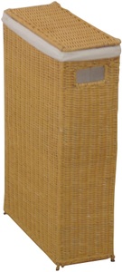 undefined, Raumspar-Wäschekorb, mit Stoffeinsatz, HOFMANN LIVING AND MORE Wäschekorb, (1 St.), für schmale Nischen geeignet, nur 16 cm breit