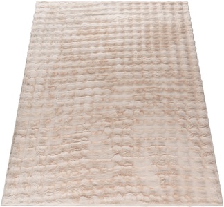 Paco Home Hochflor-Teppich »Arnheim 741«, rechteckig, Uni Farben, modernes Design, besonders weich, Hoch-Tief Effekt