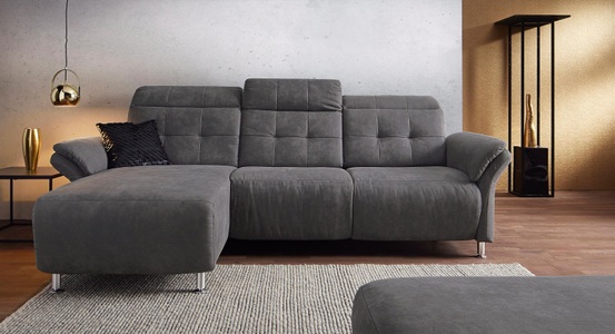 PLACES OF STYLE, Places of Style Ecksofa »Manhattan«, 2 Sitze mit elektrischer Relaxfunktion, verstellbare Armlehnen, Home affaire Ecksofa »Manhattan L-Form« 2 Sitze mit elektrischer Relaxfunktion, verstellbare Armlehnen