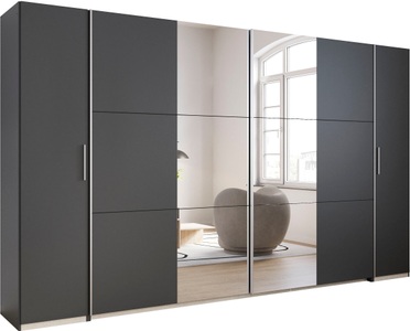 Rauch, rauch Schwebetürenschrank »Kronach«, mit Spiegel, rauch Schwebetürenschrank »Kleiderschrank Drehtürenschrank Schrank Garderobe KRONACH TOPSELLER«, mit Dreh- und Schwebetüren und Spiegel, viele Böden MADE IN GERMANY