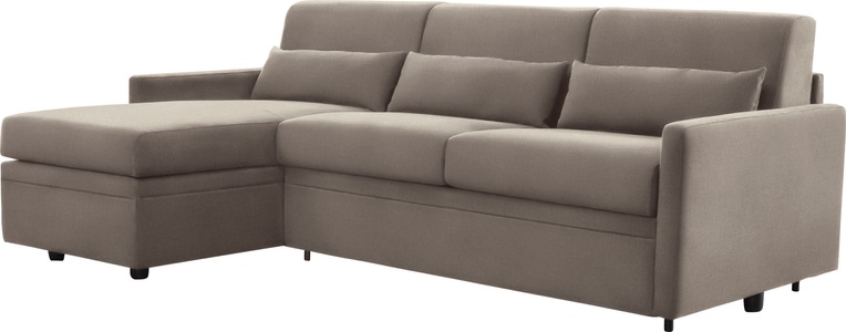 INOSIGN, INOSIGN Ecksofa »Avellino«, mit Bettfunktion, inkl. Matratze und klappbaren Metallgestell, Liegefläche 140/208 cm, 