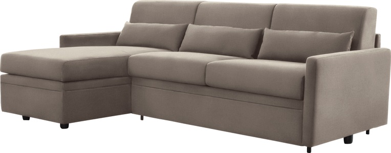 INOSIGN, INOSIGN Ecksofa »Avellino«, mit Bettfunktion, inkl. Matratze und klappbaren Metallgestell, Liegefläche 140/208 cm, 