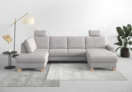 Home affaire Wohnlandschaft »Summer«, mit oder ohne Bettfunktion und Bettkasten, Cord-Bezug