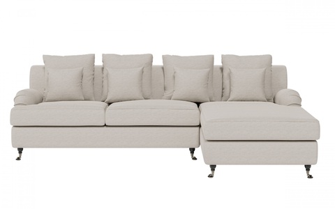 Guido Maria Kretschmer Home&Living, Guido Maria Kretschmer Home&Living Ecksofa »NORIN«, (2 St.), zwei Fussarten: vorne - Rollen, hinten - Holzfüsse, Guido Maria Kretschmer Home&Living Ecksofa »NORIN L-Form«, zwei Fussarten: vorne - Rollen, hinten - Holzfüsse