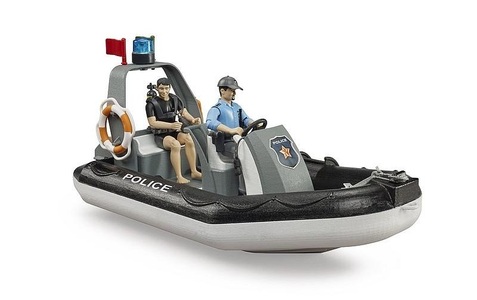 undefined, BRUDER Polizei Schlauchboot mit Polizist, Taucher und Zubehör, bworld Polizei Schlauchboot, Modellfahrzeug