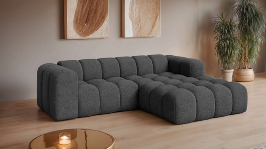 GOODproduct, GOODproduct Ecksofa »KALLIE Design-Sofa mit Wellenunterfederung, Bubble-Optik, 248/186/72cm« moderne Steppung, hoher Sitzkomfort und modernes Design, GOODproduct Ecksofa »KALLIE L-Form, 248 cm - OTTO. Verlässliche Qualität.« Bubble Optik, moderne Steppung, hoher Sitzkomfort