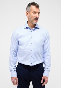ETERNA Mode GmbH, SLIM FIT Hemd in hellblau strukturiert, Eterna Langarmhemd »SLIM FIT«