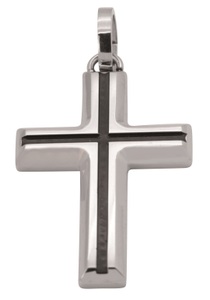FIRETTI, Firetti Kettenanhänger »Kreuz, teilw. IP-beschichtet, Glanzoptik, massiv«, Firetti Kettenanhänger »Schmuck Geschenk Halsschmuck Anhänger für Halskette Kreuz«, Made in Germany